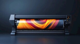 大幅面打印机展示绚丽图案