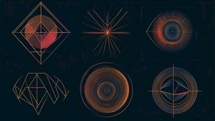 几何炫彩图形设计元素集