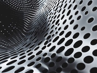 黑白波点抽象科技背景图