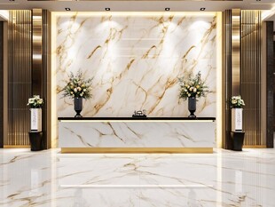 豪华大理石大堂接待区