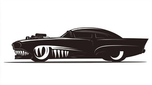 复古酷感怪兽风格改装车