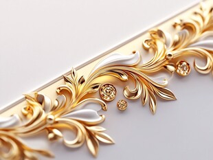 奢华金色雕花装饰细节