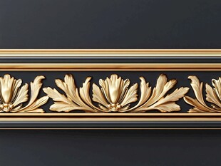 金色雕花装饰线条