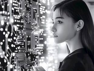 科技少女与电路板的邂逅