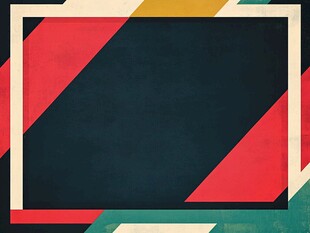 几何撞色边框抽象背景图