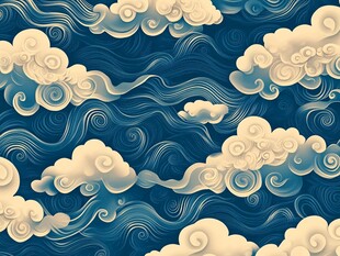 中式云纹图案 古典雅致风