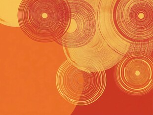 橙红色调圆形纹理背景图