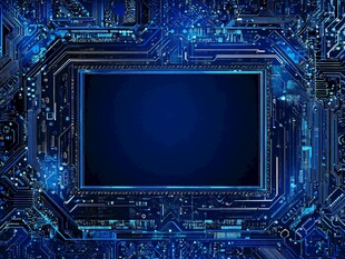 科技风电路板框架背景图