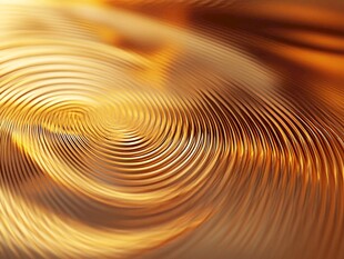 金色波纹动感抽象背景图
