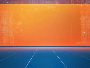 科技风橙色蓝色渐变背景图