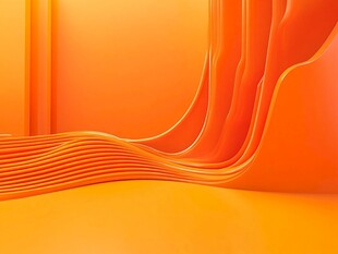 橙色流体感3D空间背景