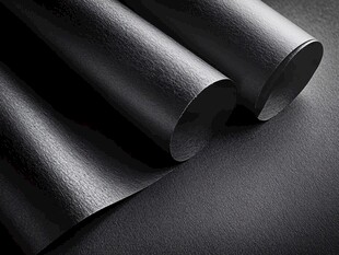 黑色皮革卷材特写展示