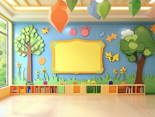 童趣教室墙面装饰效果图