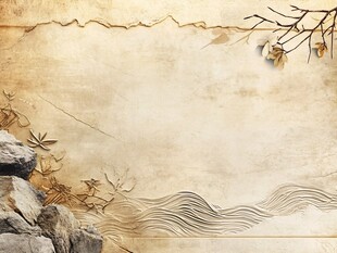 古风山水背景图意境悠然