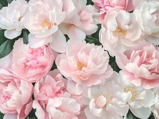 粉色芍药花特写