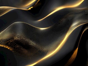 黑金流动线条科技背景图