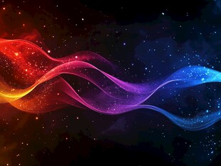 梦幻炫彩星际波浪背景