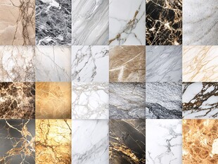 多样大理石纹理图案集合
