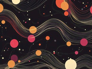 波点线条抽象几何背景图