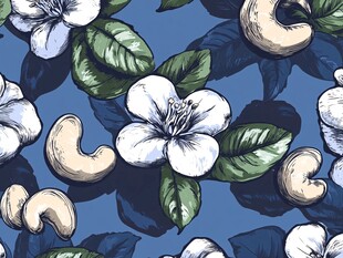腰果花卉图案背景设计