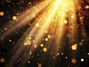 金色光芒闪耀粒子背景