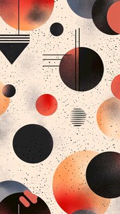 几何抽象风多彩图案背景