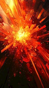 炽热爆裂能量冲击画面