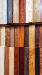 多样实木板材展示