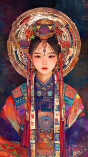 古风华丽中式传统服饰女子