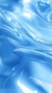 蓝色流动质感液体背景