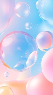 梦幻多彩泡泡背景图