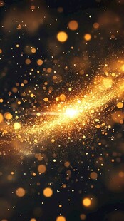 梦幻金色粒子光影背景