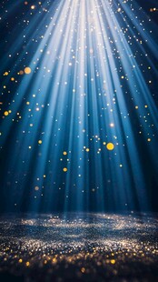 梦幻蓝色舞台聚光背景