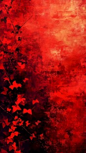 红色枫叶纹理背景图