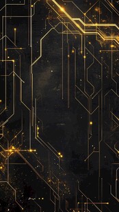 炫酷黑金科技风背景图案