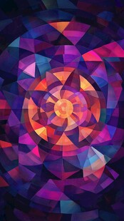 炫彩几何抽象图案背景