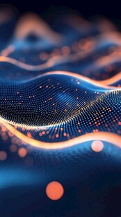 科技感动态数据波浪背景