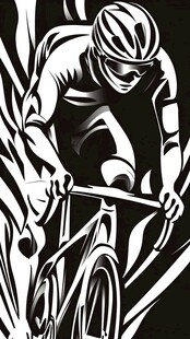 骑行者的动感瞬间