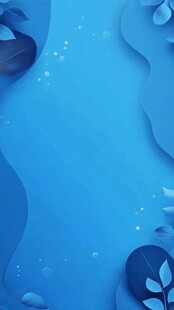 梦幻蓝色水底植物背景图