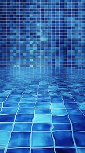 蓝色马赛克瓷砖泳池背景