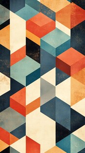 几何立体抽象图案背景