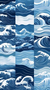 海洋波浪图案集合