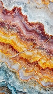 多彩玛瑙纹理特写