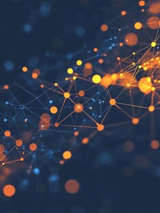 科技感网络连接抽象背景图