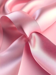柔滑粉色丝绸纹理特写