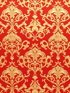 红色金纹奢华古典花纹图案