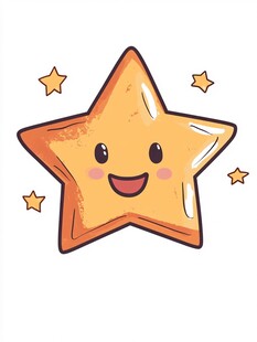 可爱笑脸星星卡通形象