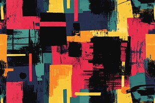 多彩几何抽象艺术图案