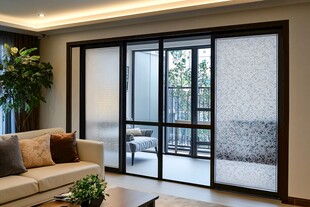 现代客厅与时尚推拉门设计