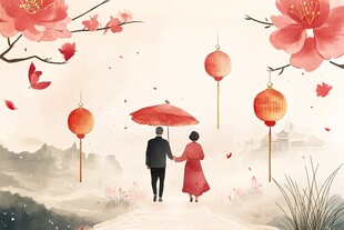 漫步春日 执手相伴赏景